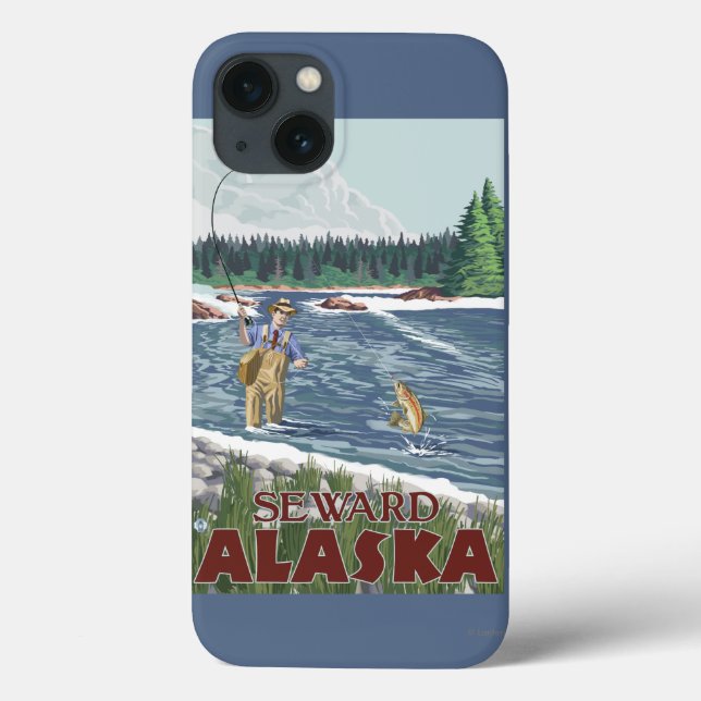 Fly Fisherman - Seward, Alaska Case-Mate iPhone Case (Back)