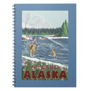 Fly Fisherman - Seward, Alaska Spiral Notebook