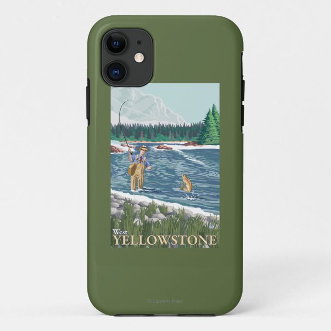 Fly Fisherman - West Yellowstone, Montana Case-Mate iPhone Case (Back)