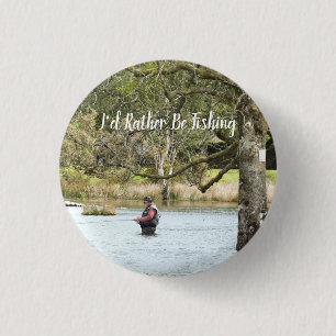 FLY FISHING 3 CM ROUND BADGE