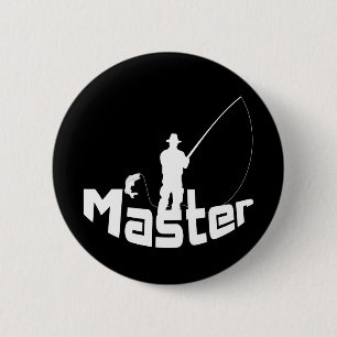 Fly fishing 6 cm round badge