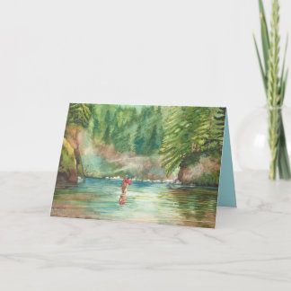 Fly Fishing 70th Birthday Day Card