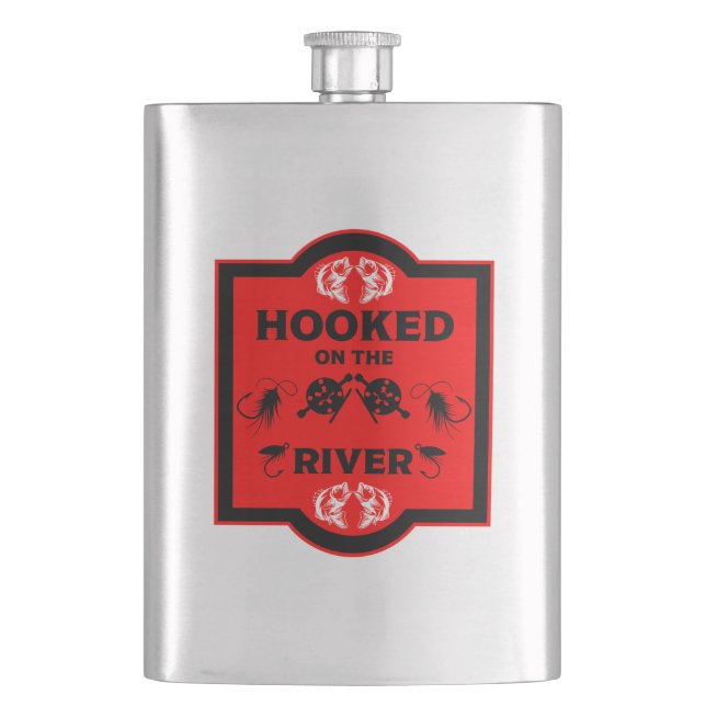 Fly Fishing Alaska Hip Flask (Front)