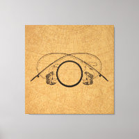 Fly Fishing Antique FIshing Rods Art Illustration