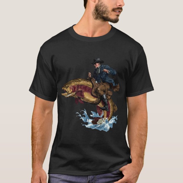 Fly Fishing at Sunset T-Shirt (Front)