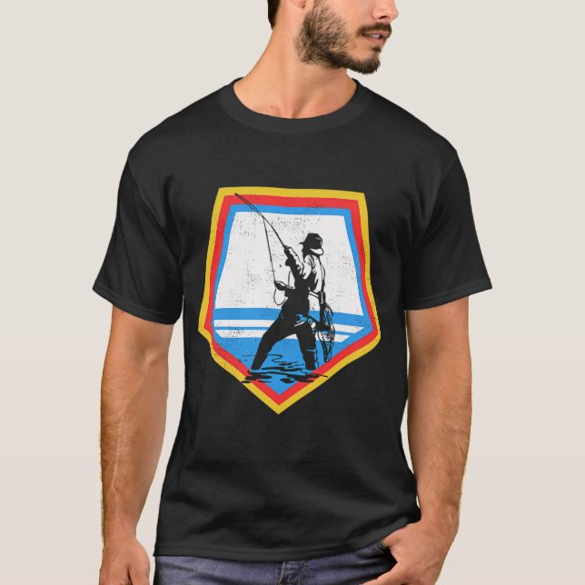 Fly Fishing at Sunset T-Shirt (Front)