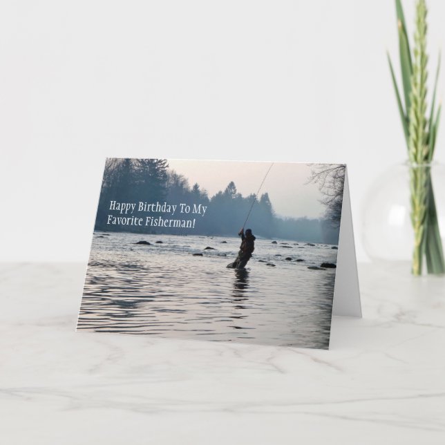 Fly Fishing Birthday Card (Front)
