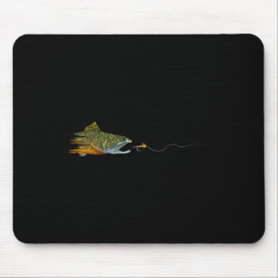 Fly Fishing Brook Trout Dry Fly Tying Fisherman  Mouse Pad