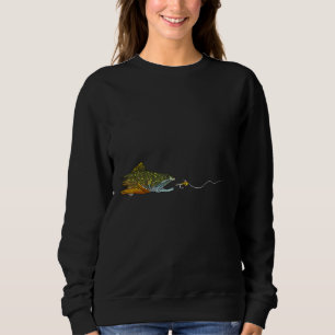 Fly Fishing Brook Trout Dry Fly Tying Fisherman Sweatshirt