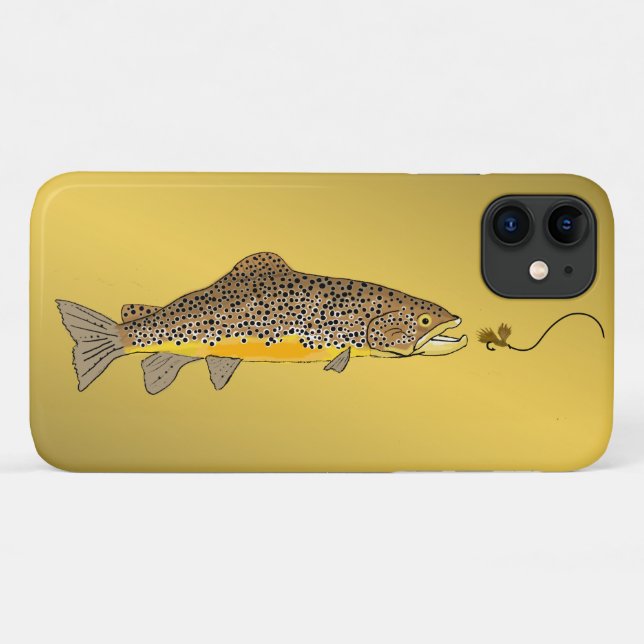 Fly Fishing Brown Trout Case-Mate iPhone Case (Back (Horizontal))