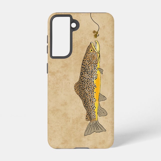 Fly Fishing Brown Trout Samsung Galaxy S21 Case (Back)
