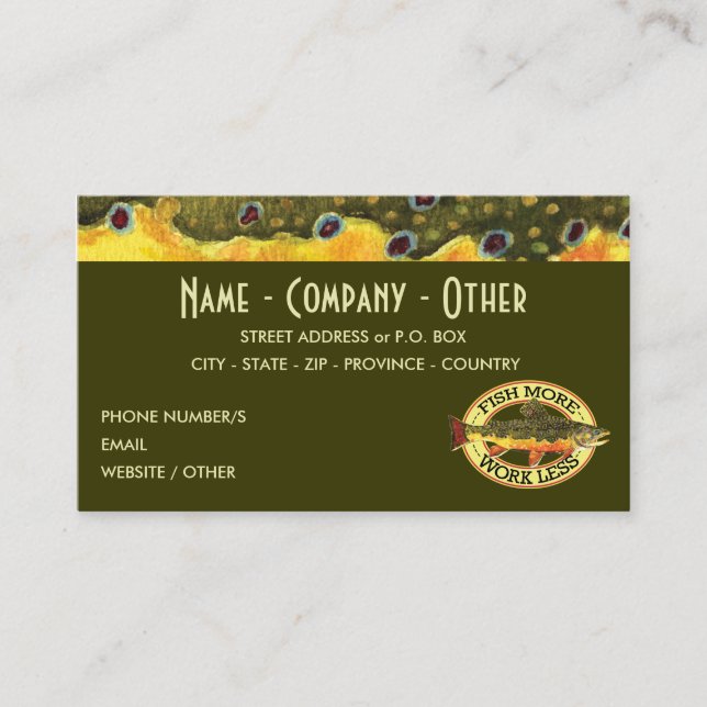 Fly Fishing Business Card (Front)