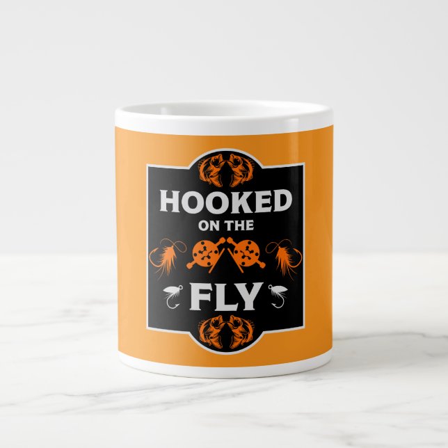 Fly Fishing Canada Large Coffee Mug (Front)