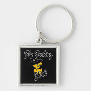 Fly Fishing Chick #4 Key Ring