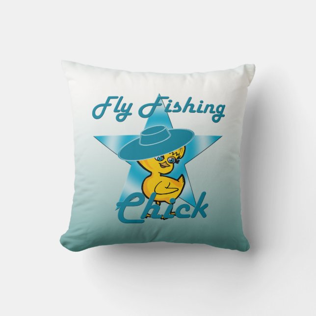 Fly Fishing Chick #7 Cushion (Front)