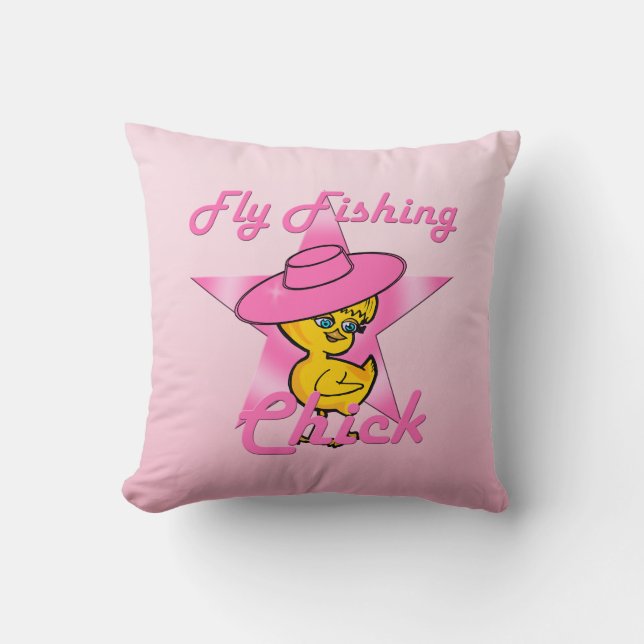 Fly Fishing Chick #8 Cushion (Front)