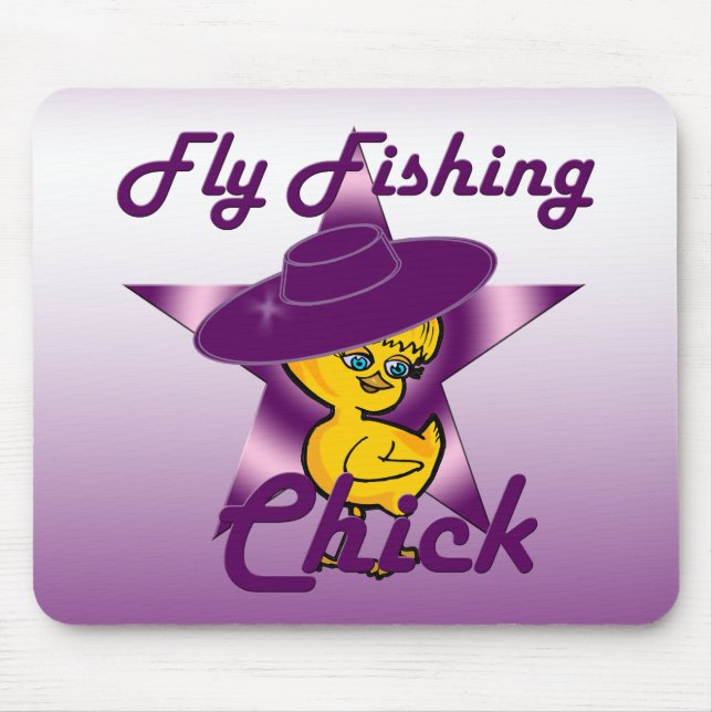 Fly Fishing Chick #9 Mouse Pad (Front)