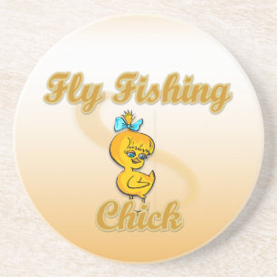 Fly Fishing Chick Coaster