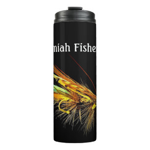 Fly Fishing colourful Fishing Fly Personalise Thermal Tumbler