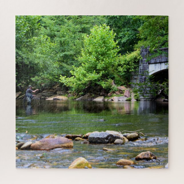 Fly Fishing Day Dream  -  20x20 Jigsaw Puzzle (Vertical)