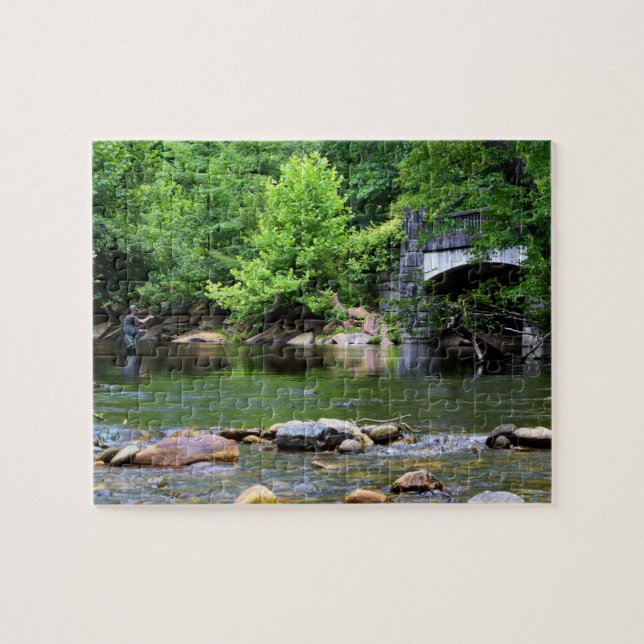 Fly Fishing Day Dream  -  8x10 Jigsaw Puzzle (Horizontal)