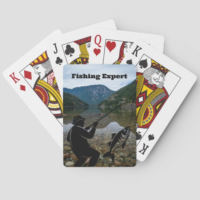 Fly Fishing Expert Customisable Sports Fisherman Playing Cards (Back)