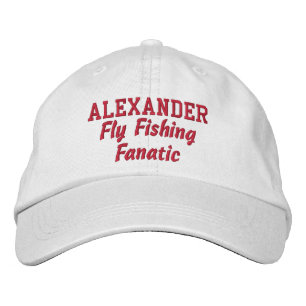 Fly Fishing Fanatic Custom Name Embroidered Hat