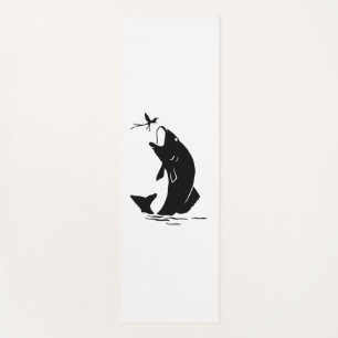 Fly Fishing Fish Jump Larvea Hook Fisherman Gift Yoga Mat