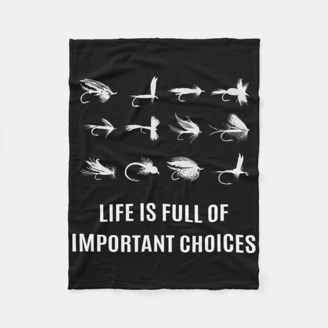 Fly Fishing Fisherman Angler Gift  Fleece Blanket (Front)