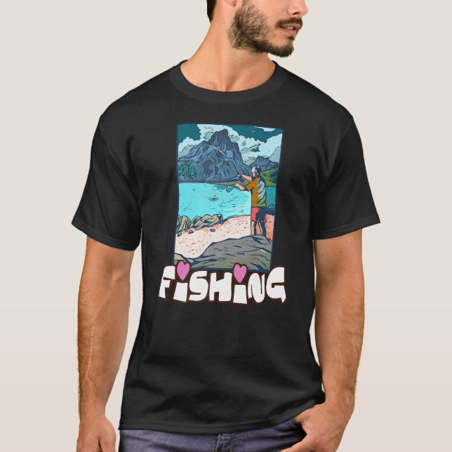 Fly Fishing Fisherman T-Shirt (Front)
