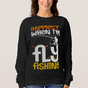 Fly Fishing Flies Fisherman Rod Bait Reel Lures Sweatshirt