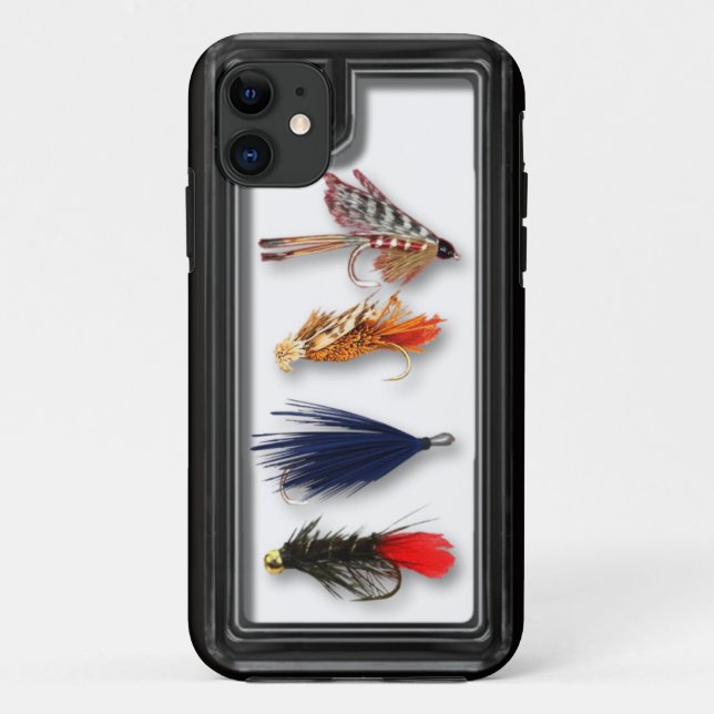 Fly fishing flies - realistic box Case-Mate iPhone case (Back)