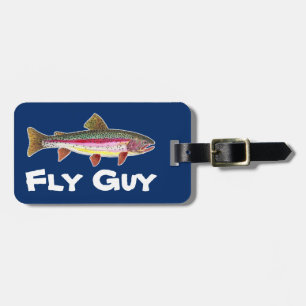 Fly Fishing FLY GUY Rainbow Trout Angler's Custom Luggage Tag