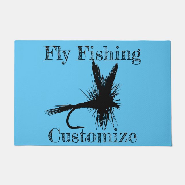 Fly Fishing Fly Thunder_Cove Doormat (Front)