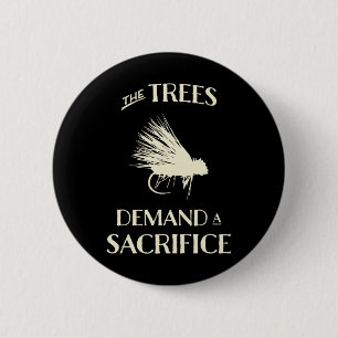 Fly Fishing For Trout Funny Fly Casting  6 Cm Round Badge