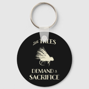 Fly Fishing For Trout Funny Fly Casting Key Ring