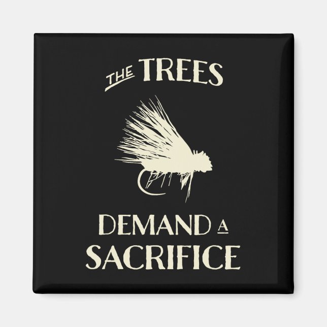 Fly Fishing For Trout Funny Fly Casting  Magnet (Front)