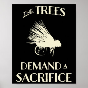 Fly Fishing For Trout Funny Fly Casting Poster