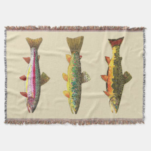 Fly Fishing for Trout Throw Blanket
