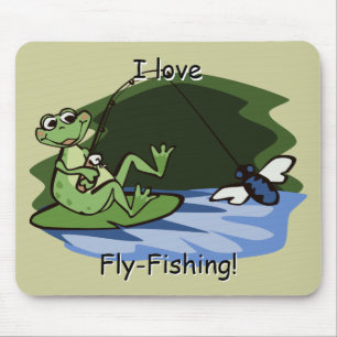 Fly Fishing Frog Mousepad