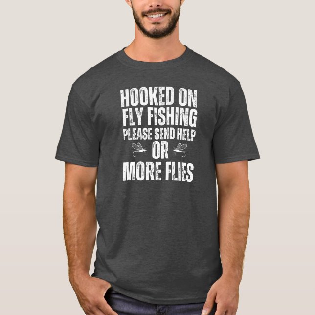 Fly Fishing funny mens shirt gift (Front)