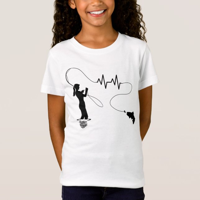 Fly Fishing Girl T-Shirt (Front)