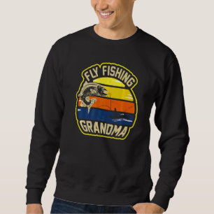 Fly Fishing Grandma Fisher Mum 3 Sweatshirt