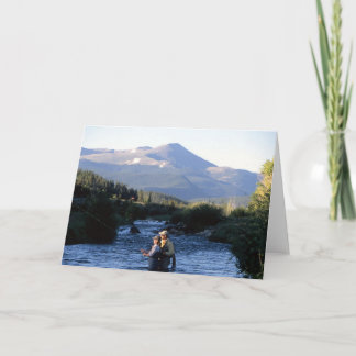 Fly Fishing in the shawdows of Colorado Peaks Card