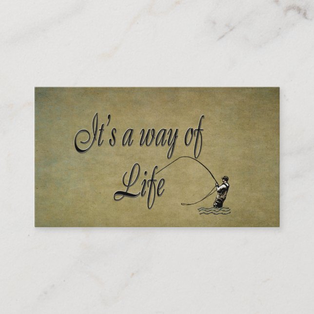 Fly fishing - It's a Way of Life Business Card (Front)