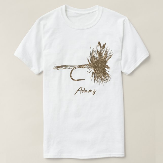 Fly Fishing Lure Adams Vintage T-Shirt (Design Front)
