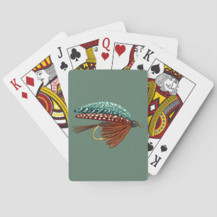 Fly Fishing Lure Art Fisherman Playing Cards