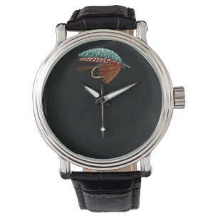 Fly Fishing Lure Illustration Classic Angler Watch