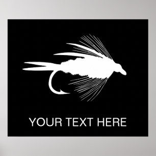 Fly Fishing lure to Personalise Poster