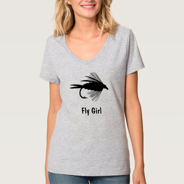 Fly Fishing lure to Personalise T-Shirt (Front)